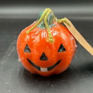 Vintage Jack o lantern pumpkin candle, Halloween